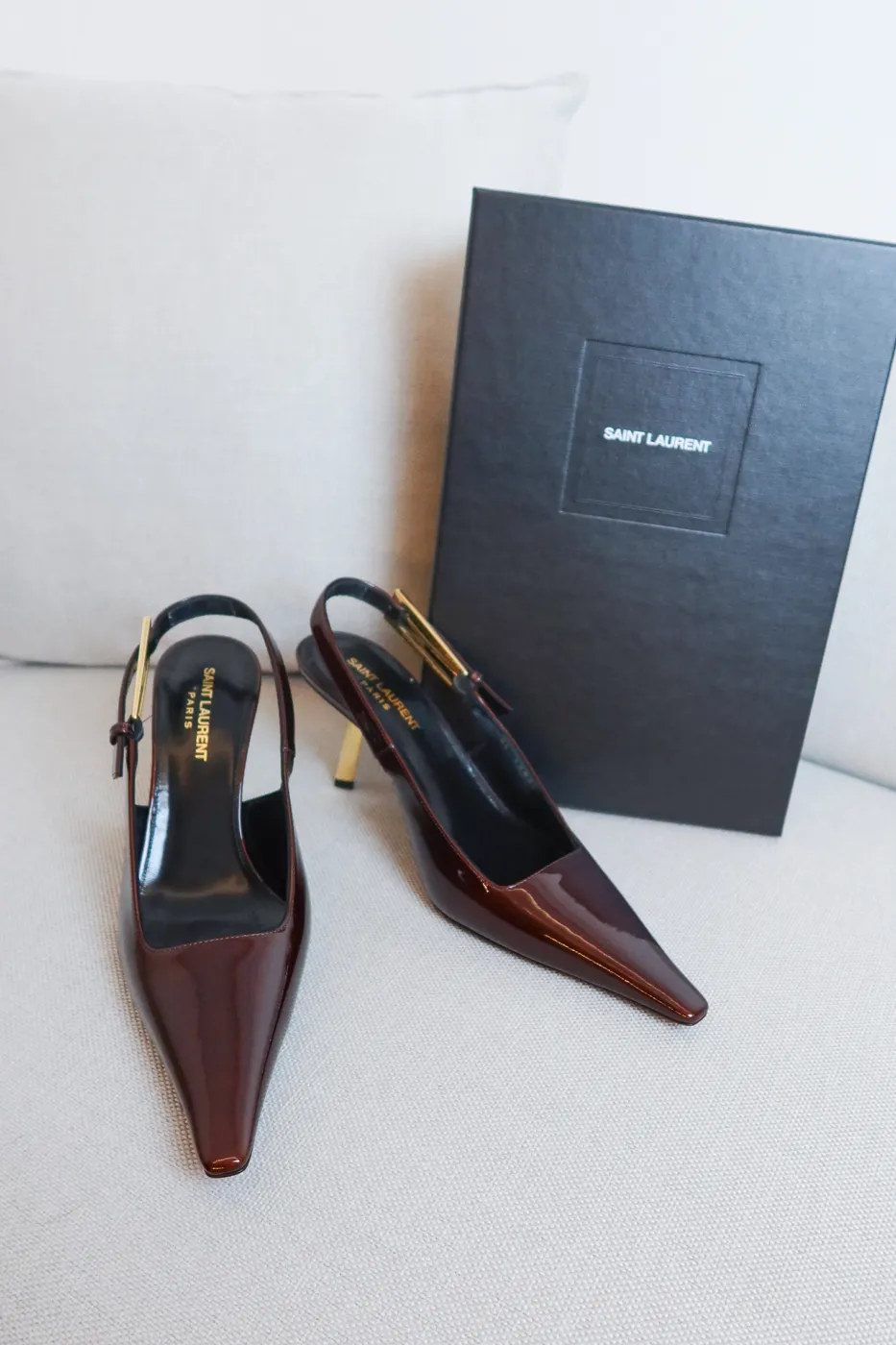 Salto Saint Laurent Slingback Vendome Vinho 36 - 2