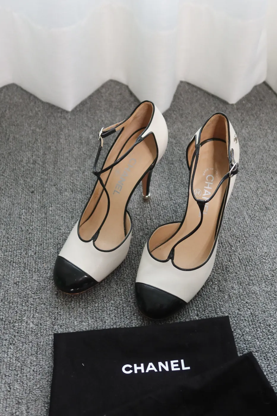 Salto Chanel Mary Jane Pumps 37,5 - 4