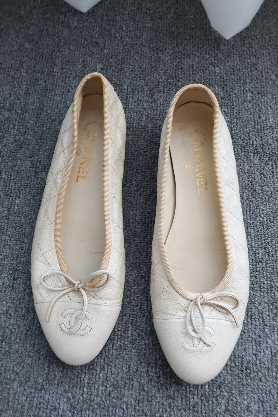 Sapatilha Chanel Metalassê Branca couro caviar 36 - 4