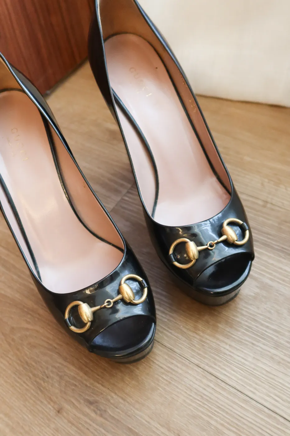 Salto Peep Toe Gucci Horsebit 36,5 - 4