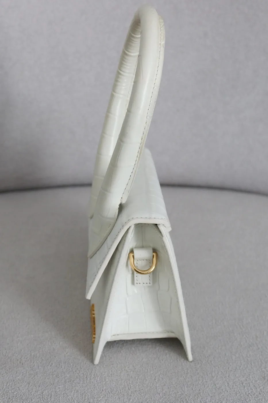 Bolsa Jacquemus Le Grand Chiquito croco Branco - 8