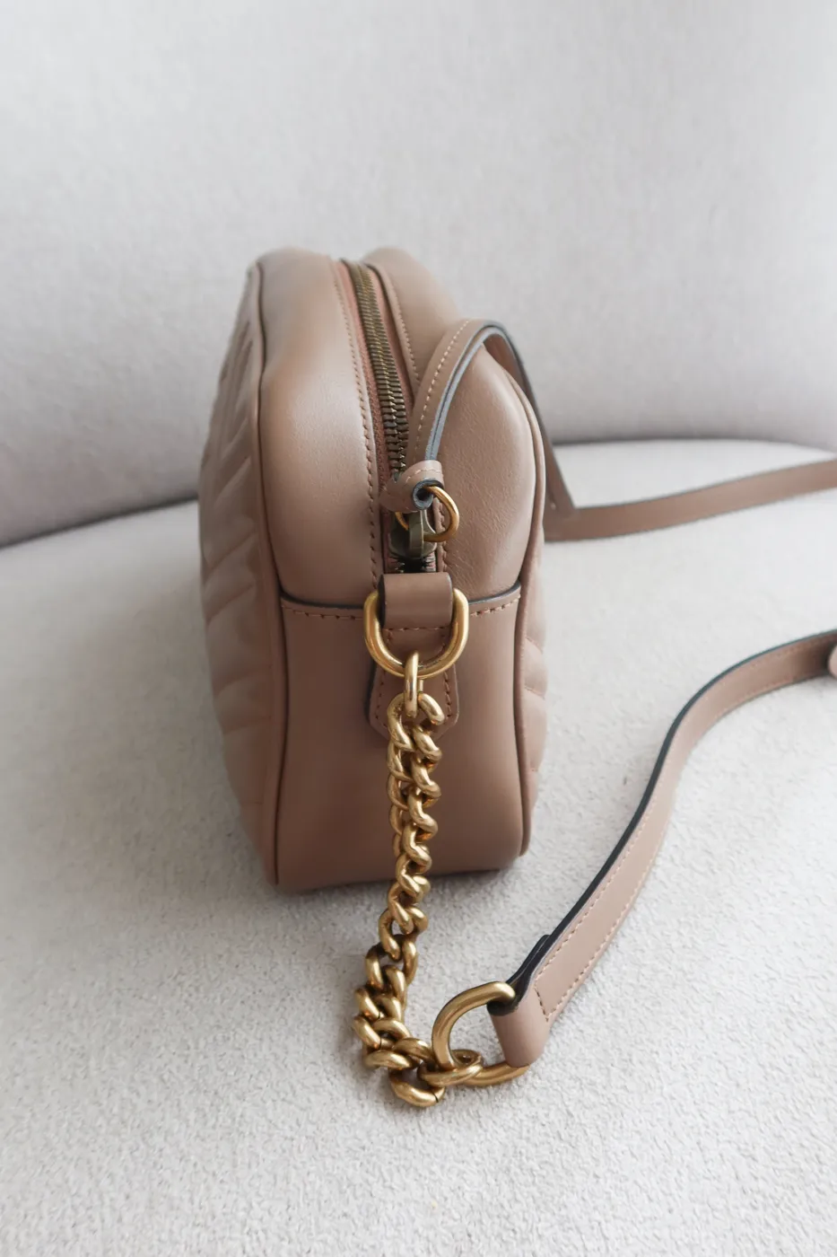 Bolsa Gucci Marmont Camera Bege - 7