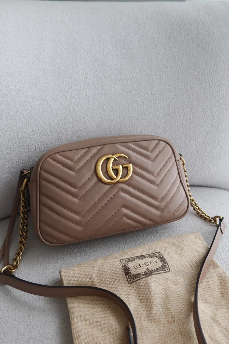 Bolsa Gucci Marmont Camera Bege - 3