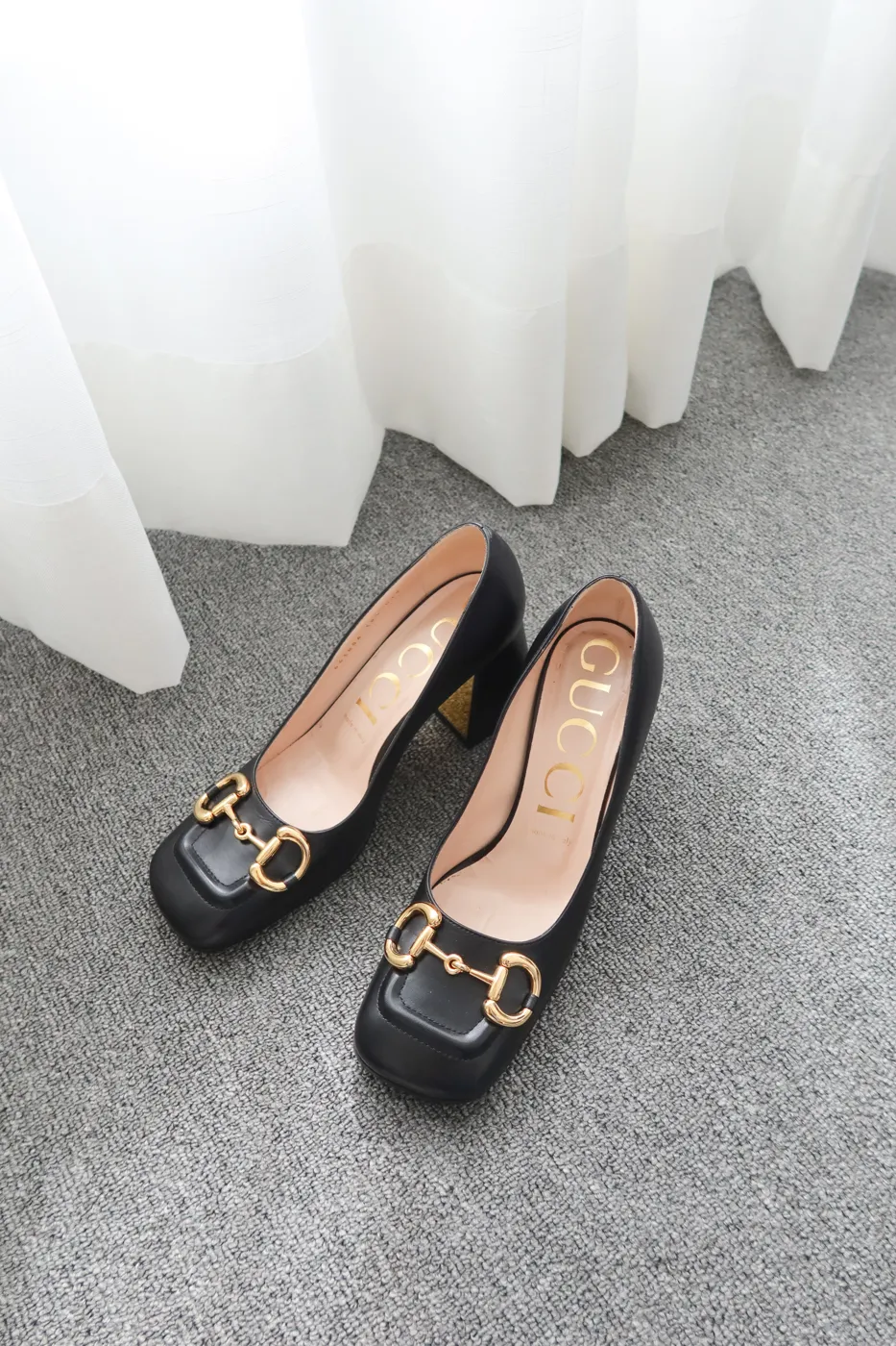 Salto Gucci Horsebit preto 36,5 - 4