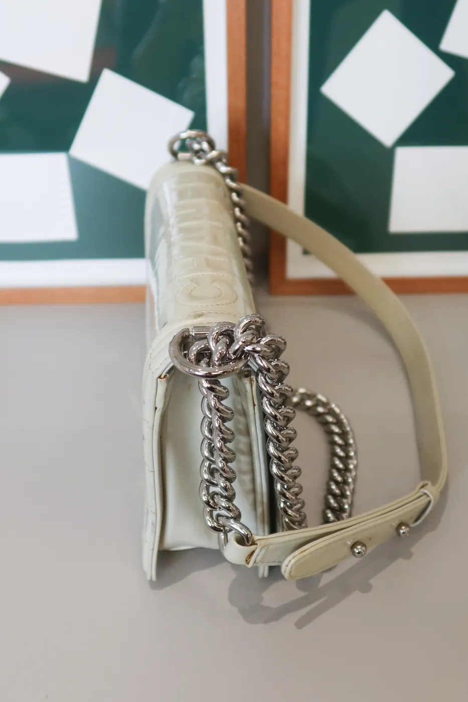 Bolsa Chanel Boy Branco - 5