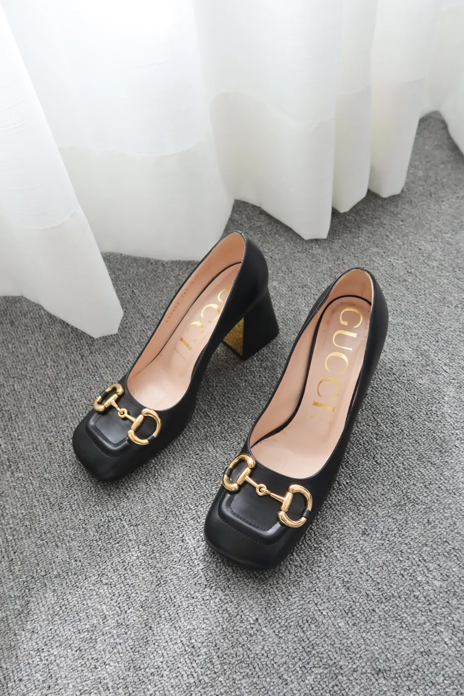 Salto Gucci Horsebit preto 36,5 - 3