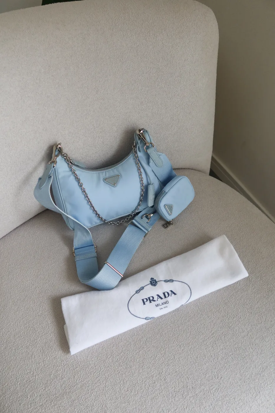 Bolsa Prada Re-Edition 2005 Azul - 5