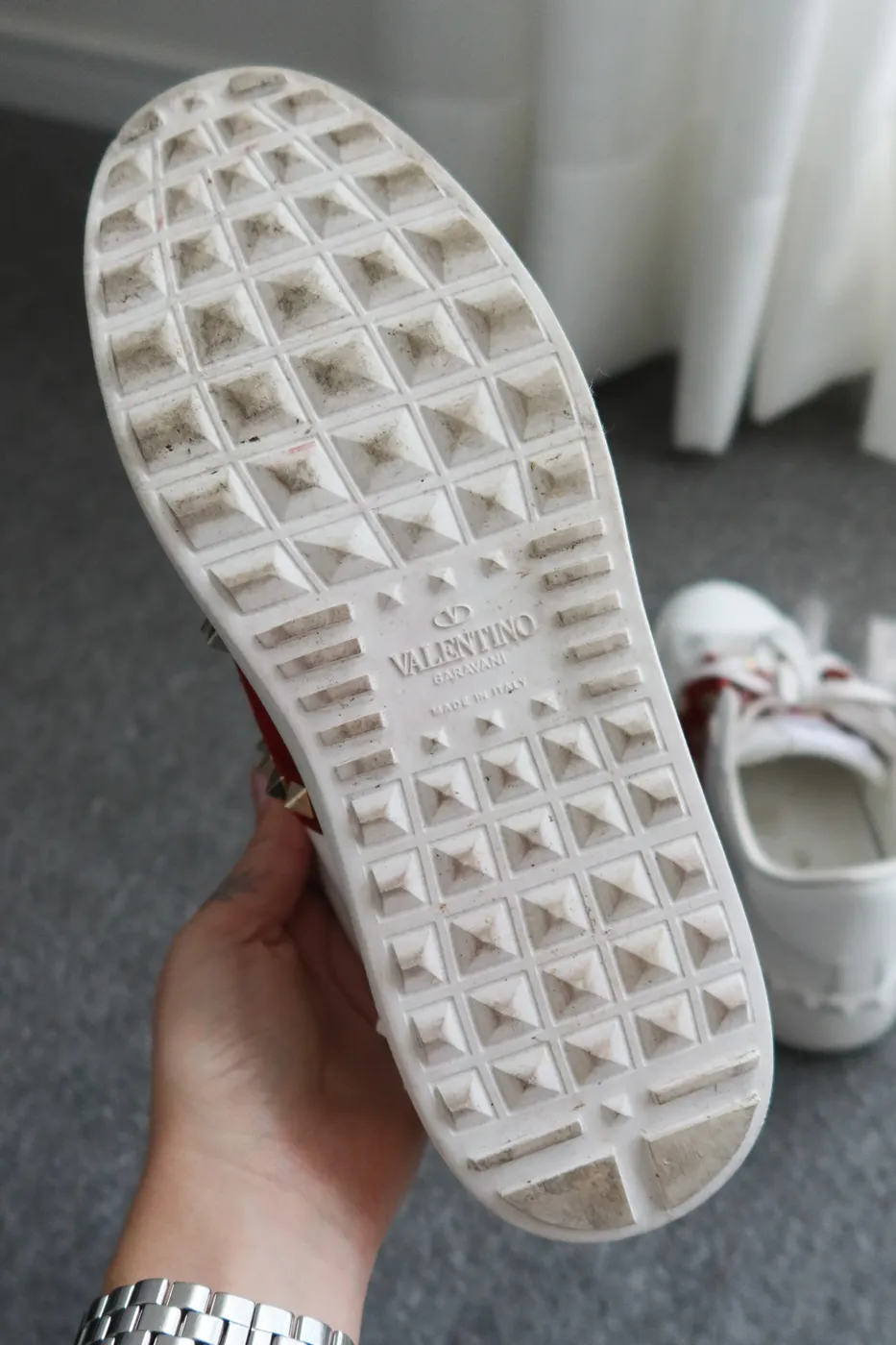 Tênis Valentino Garavani Rockstud Untitled branco e vermelho 36,5 - 8