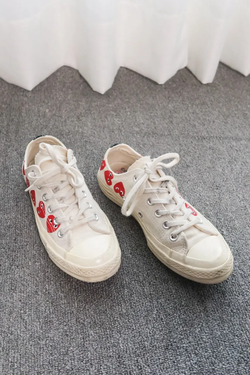Tênis Converse x Comme des Garçons PLAY Chuck 70 Low Multi Heart 35,5 - 5