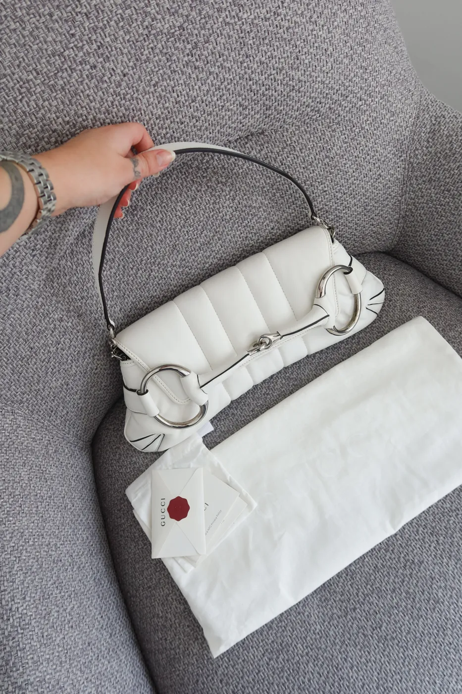 Gucci Horsebit Shoulder branca HB-1252 - 2