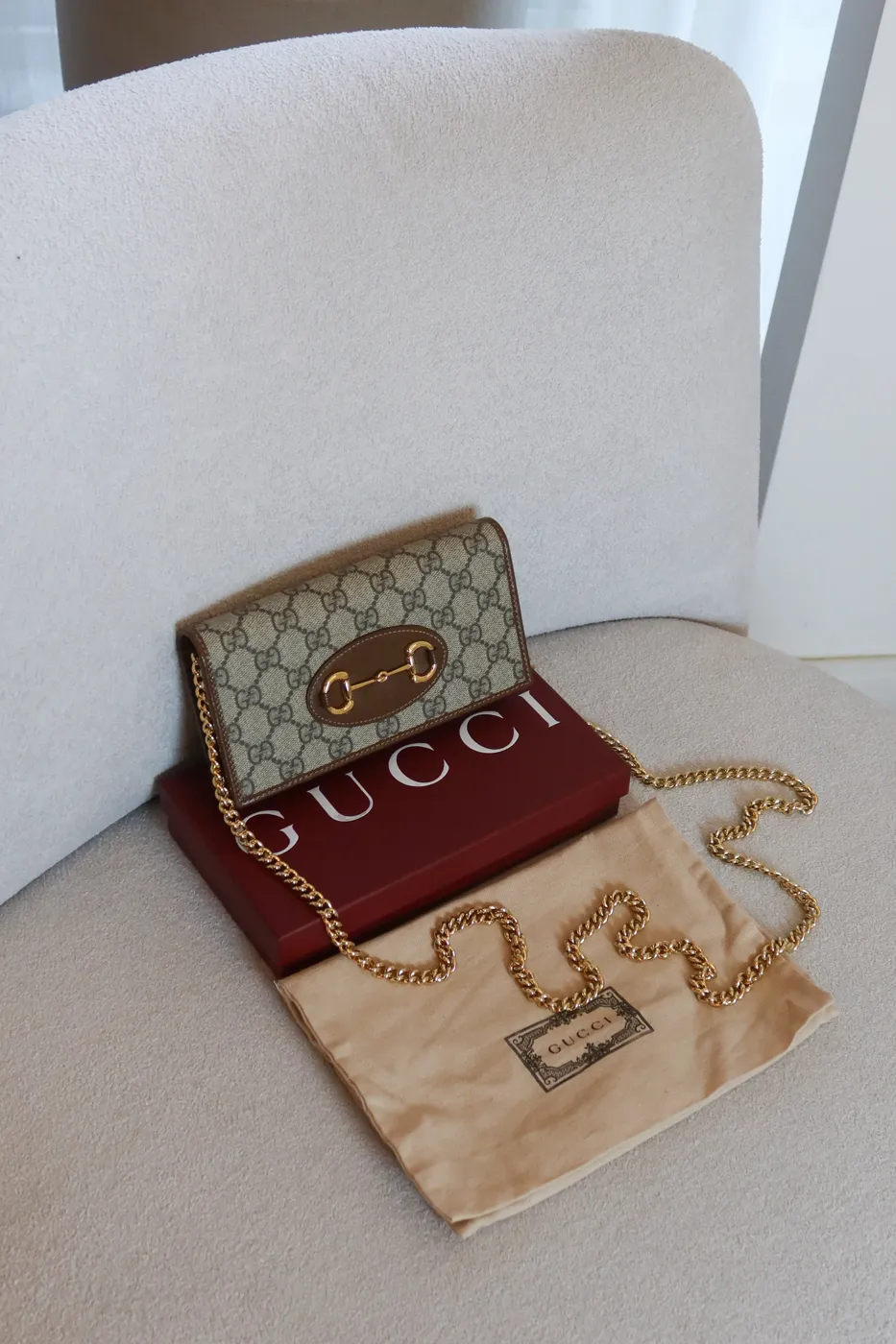 Bolsa Gucci Horsebit 1955 Monograma - 5