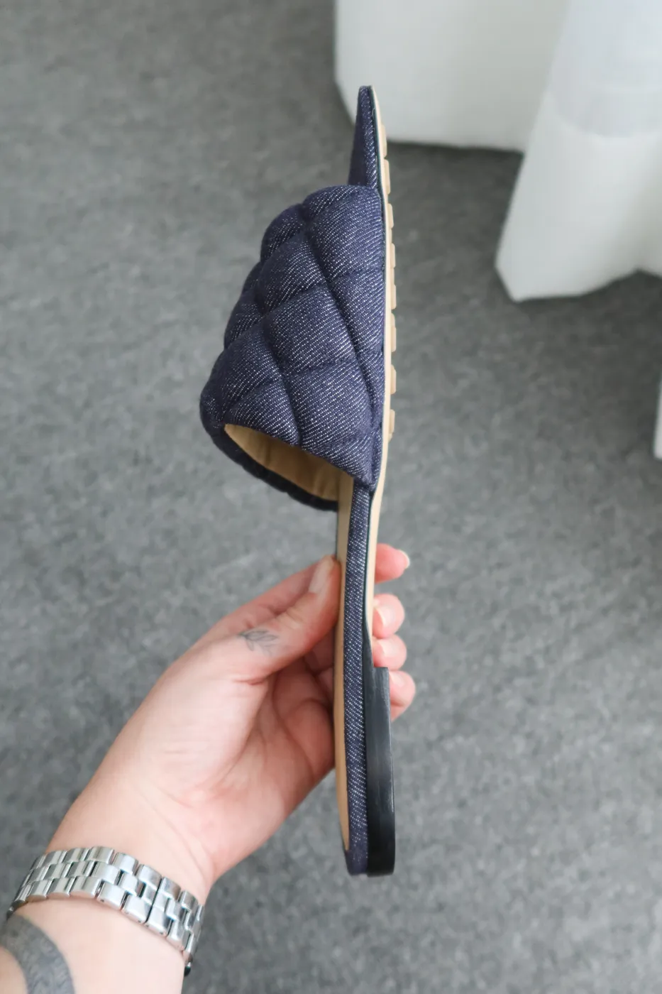 Sandália Bottega Veneta Rasteira The Padded Flat Denim 37 - 8
