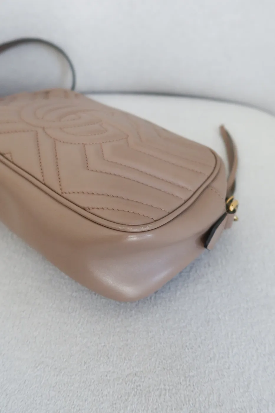 Bolsa Gucci Marmont Camera Bege/Rosa - 7