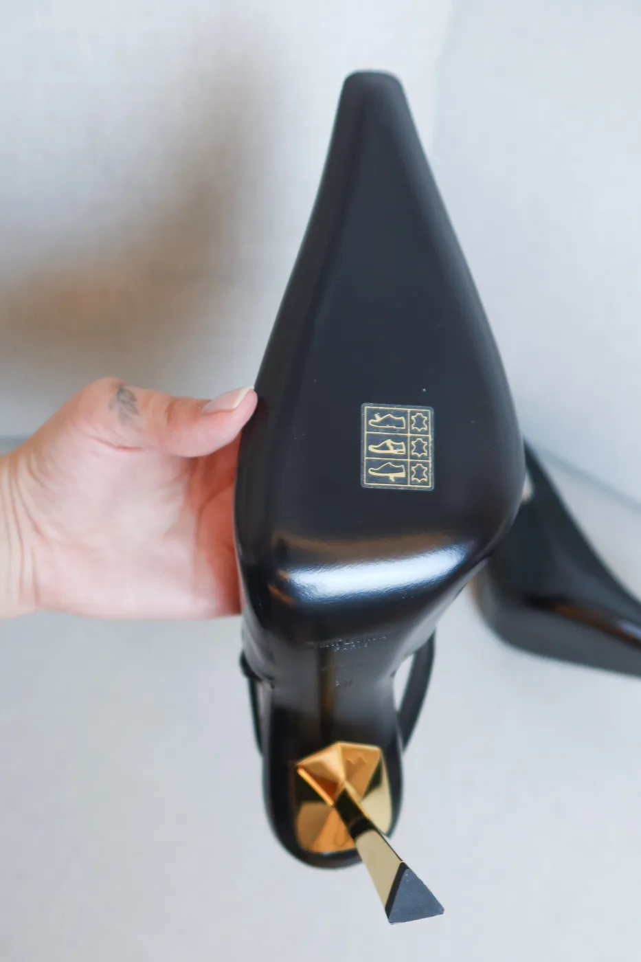 Salto Saint Laurent Slingback Vendome Preto 36 - 5