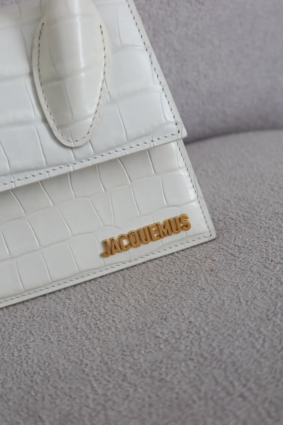 Bolsa Jacquemus Le Grand Chiquito croco Branco - 3