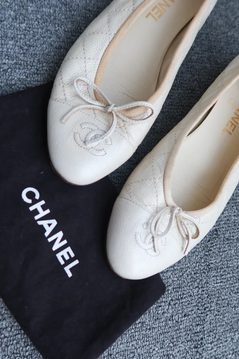 Sapatilha Chanel Metalassê Branca couro caviar 36 - 3