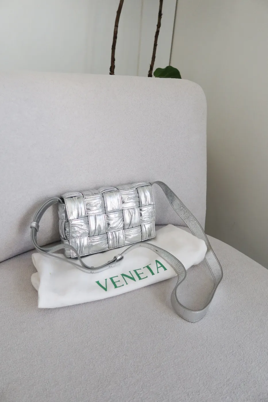 Bolsa Bottega Padded Cassette Prata - 3