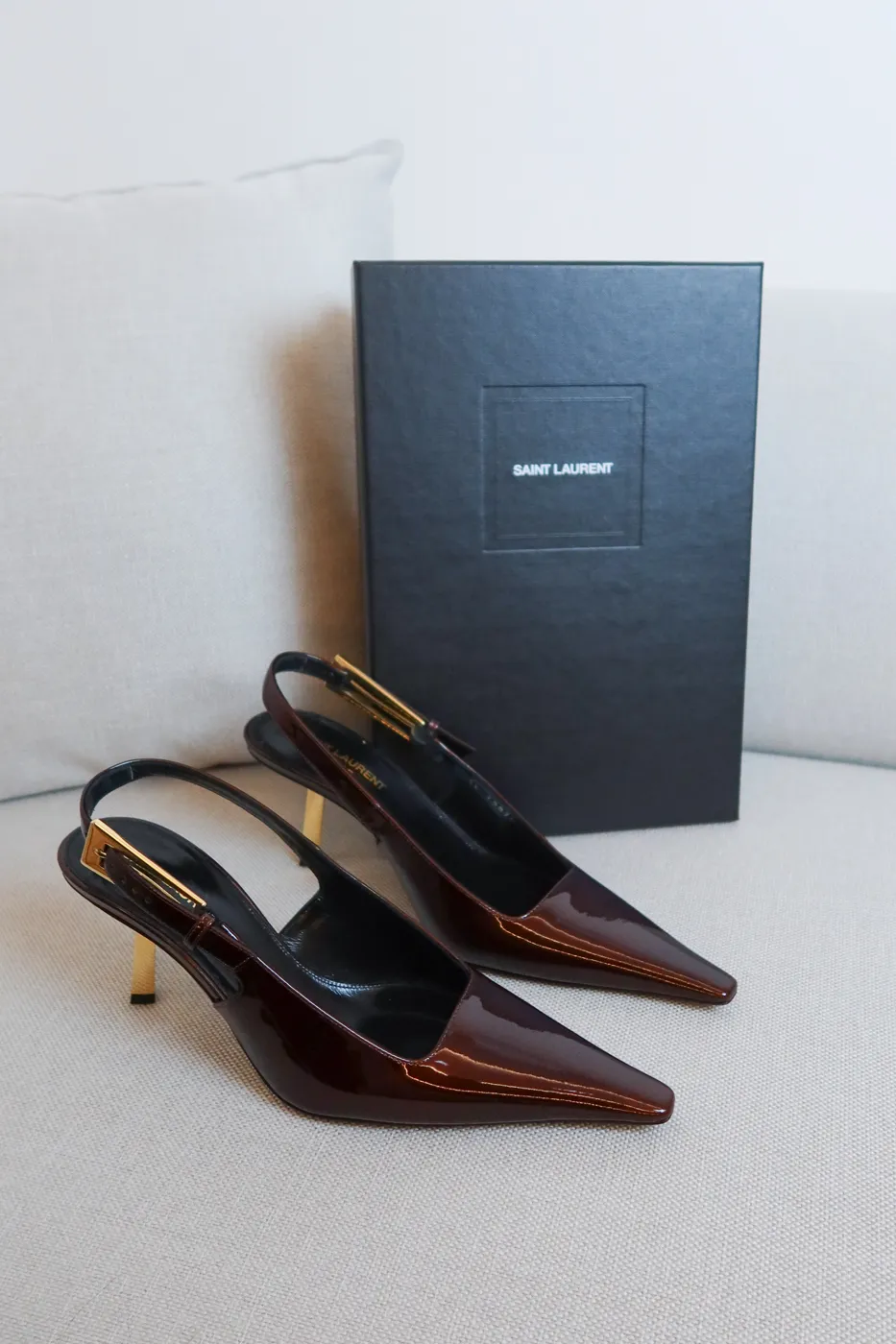 Salto Saint Laurent Slingback Vendome Vinho 36 - 3