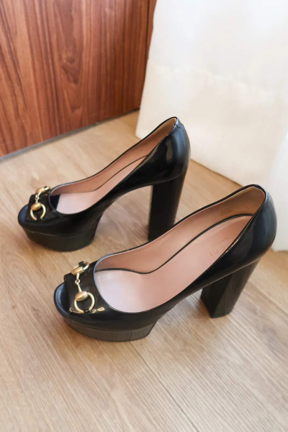 Salto Peep Toe Gucci Horsebit 36,5 - 5