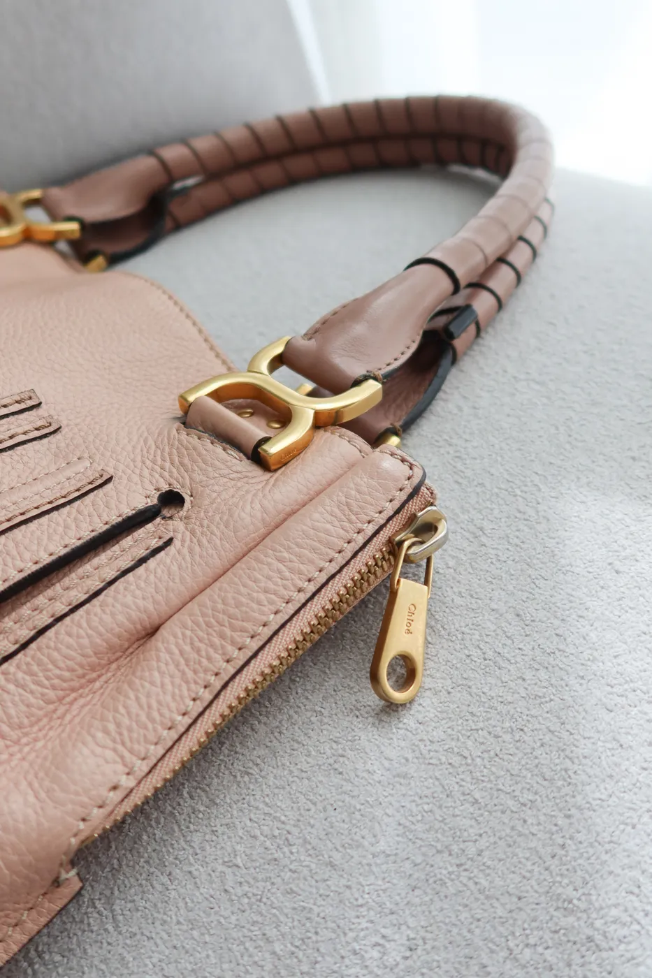 Bolsa Chlóe Tote Marcie BegeB - 8