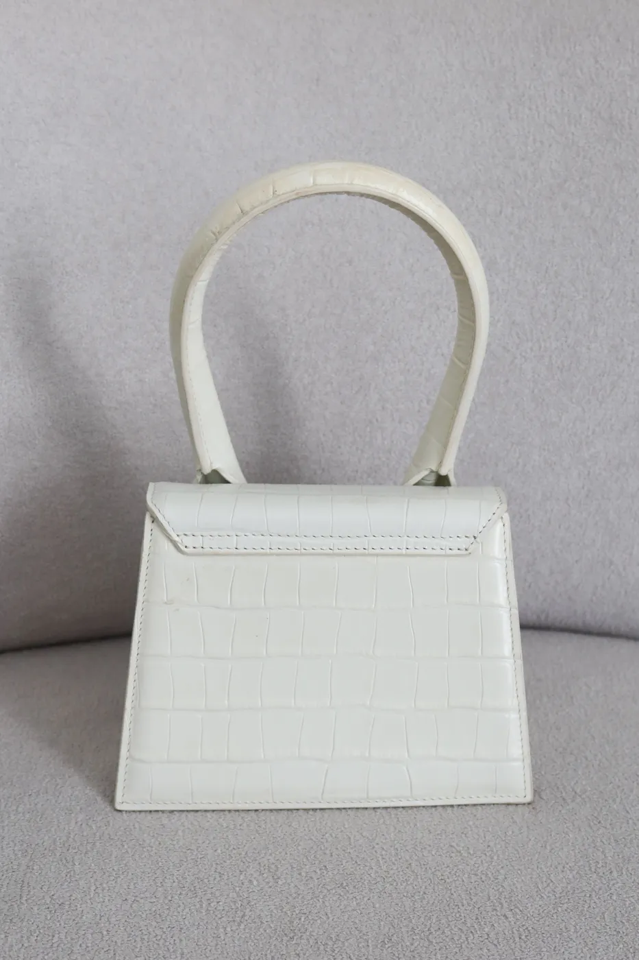 Bolsa Jacquemus Le Grand Chiquito croco Branco - 4