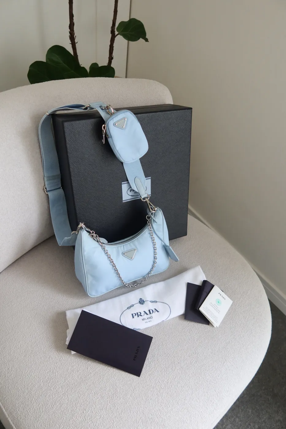 Bolsa Prada Re-Edition 2005 Azul - 4