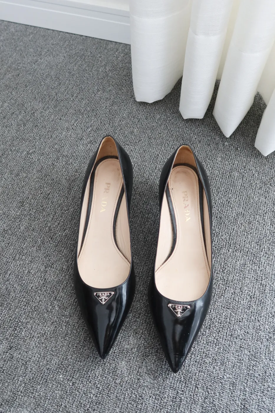Salto Scarpin Prada Verniz Preto 36,5 - 3