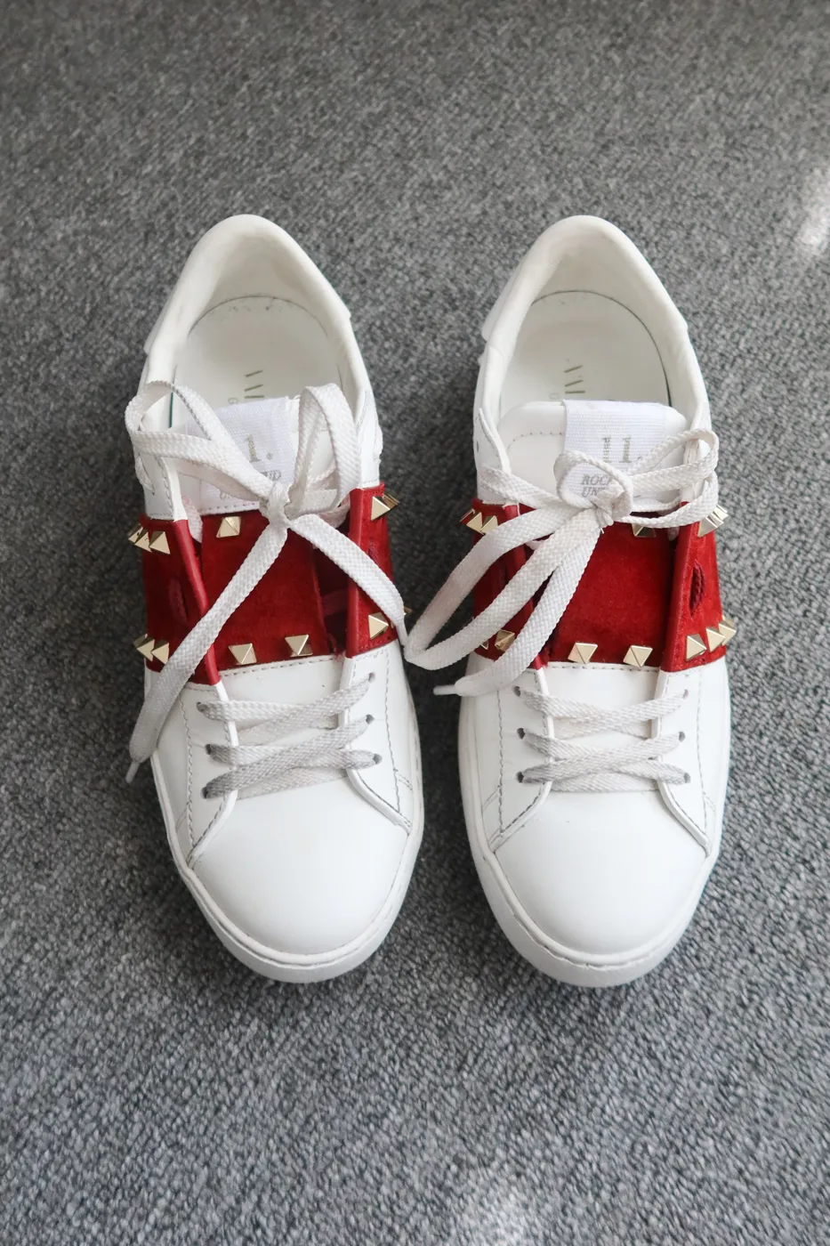 Tênis Valentino Garavani Rockstud Untitled branco e vermelho 36,5 - 6
