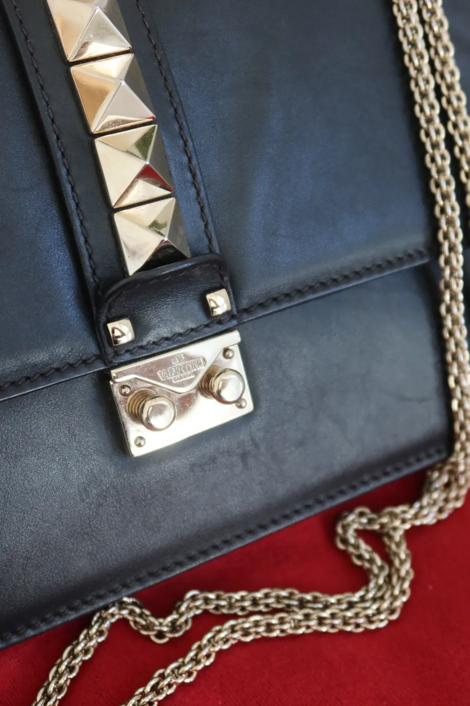 Valentino Glam Lock Small Preto - 3