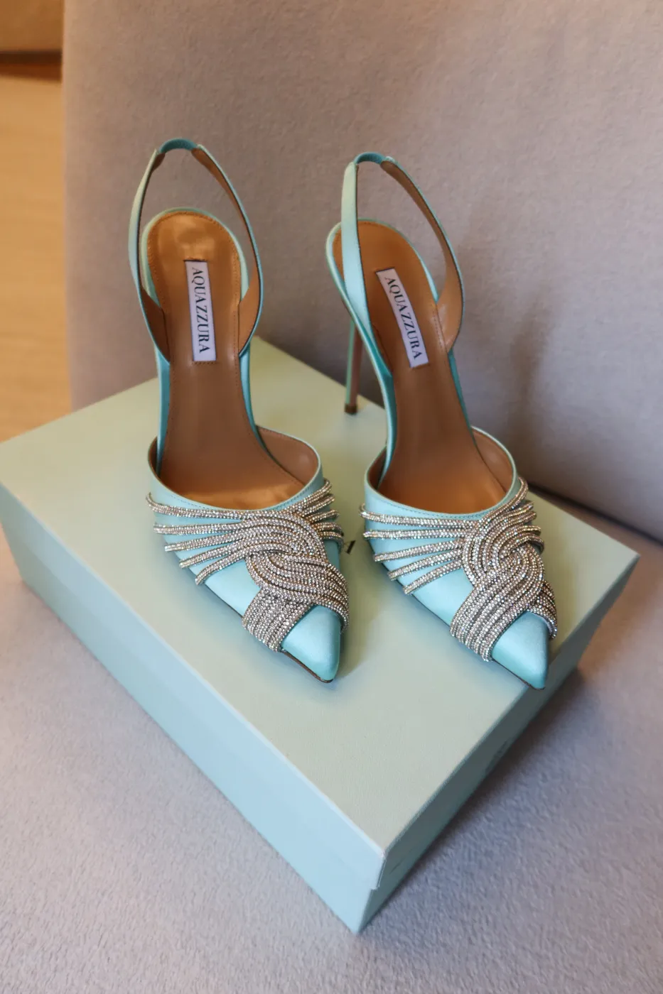 Salto Aquazzura Very Bow Tie Crystal 37 - 5