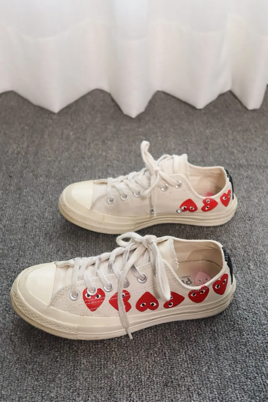 Tênis Converse x Comme des Garçons PLAY Chuck 70 Low Multi Heart 35,5 - 8