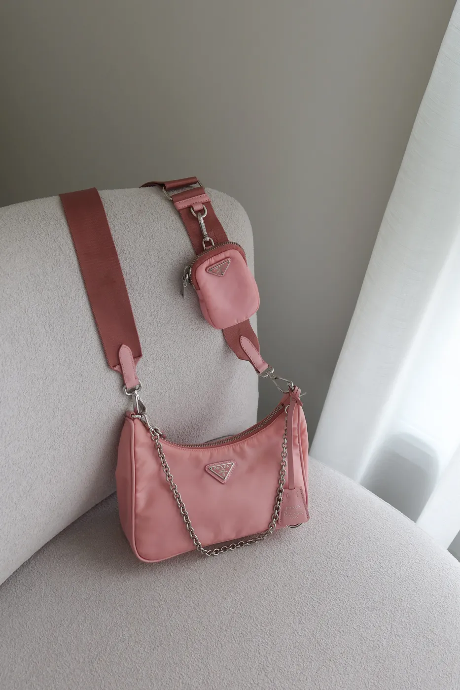 Bolsa Prada Re-Edition 2005 Rosa - 4