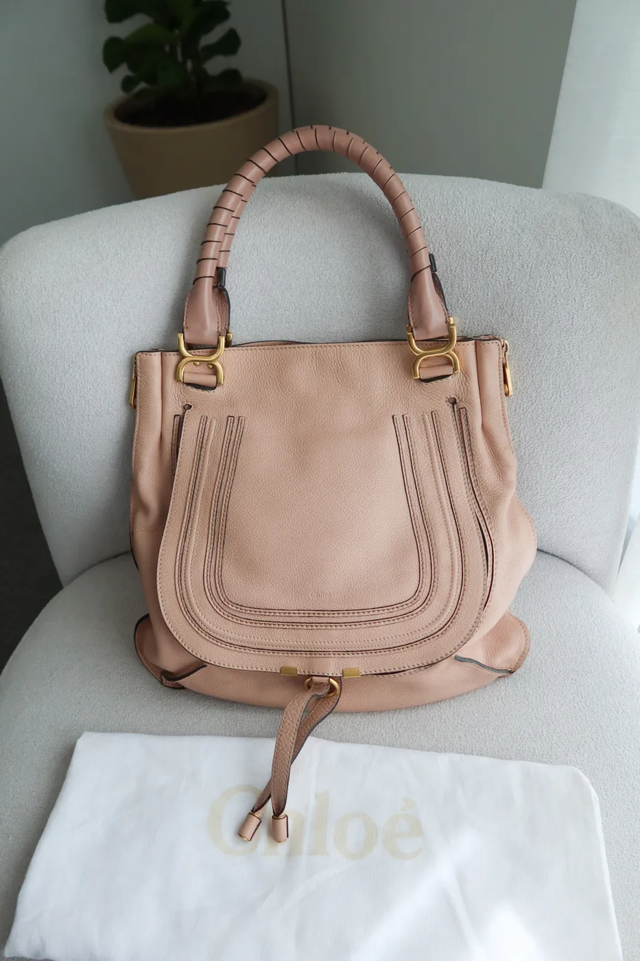 Bolsa Chlóe Tote Marcie BegeB - 2