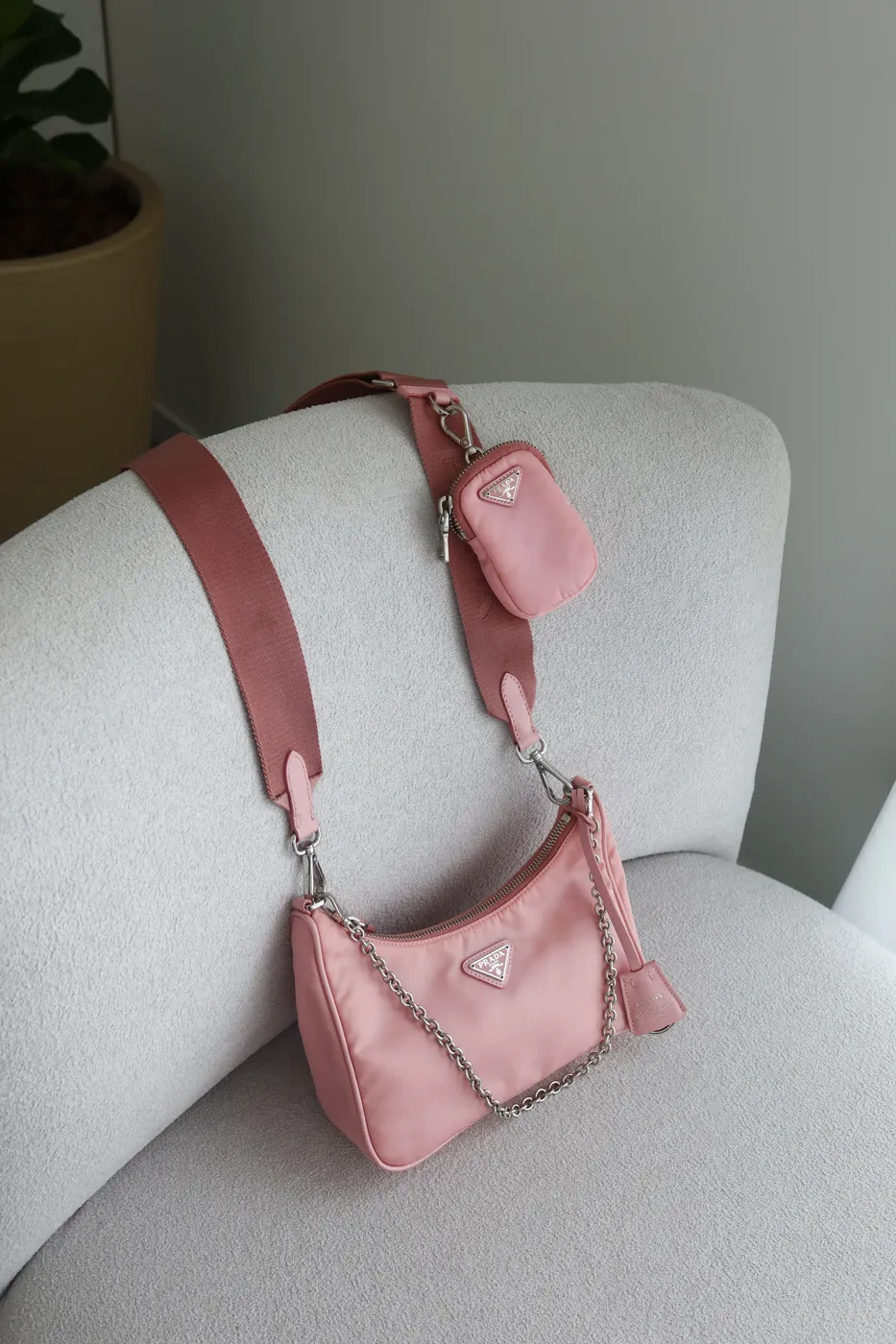 Bolsa Prada Re-Edition 2005 Rosa - 3