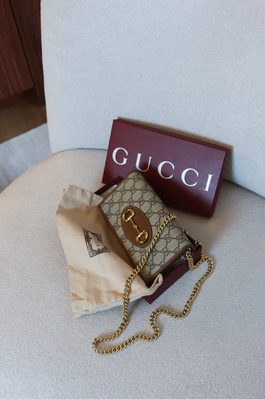 Bolsa Gucci Horsebit 1955 Monograma - 3