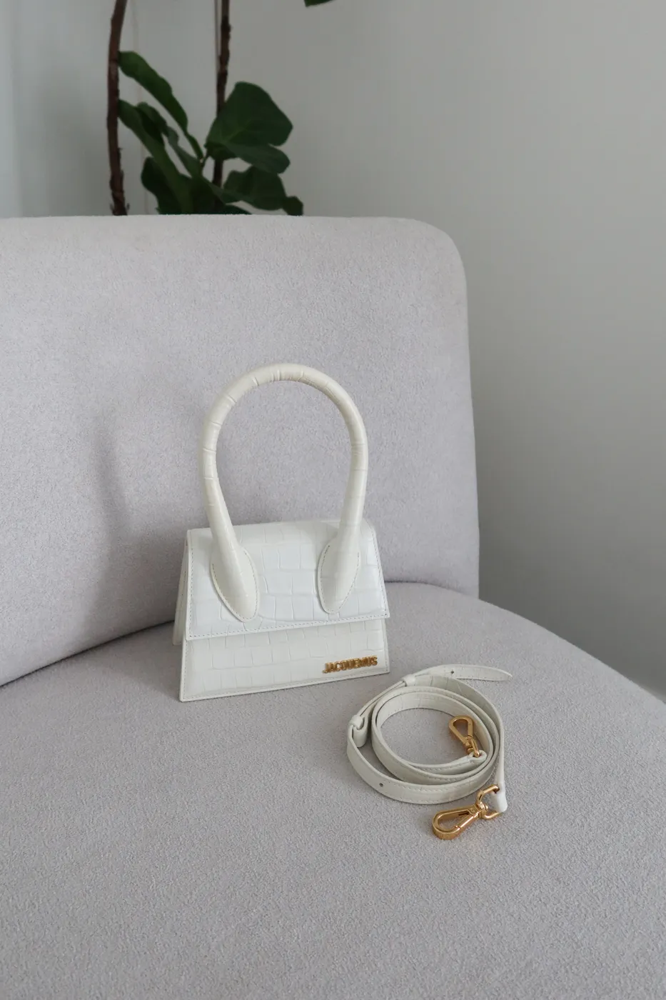 Bolsa Jacquemus Le Grand Chiquito croco Branco - 2