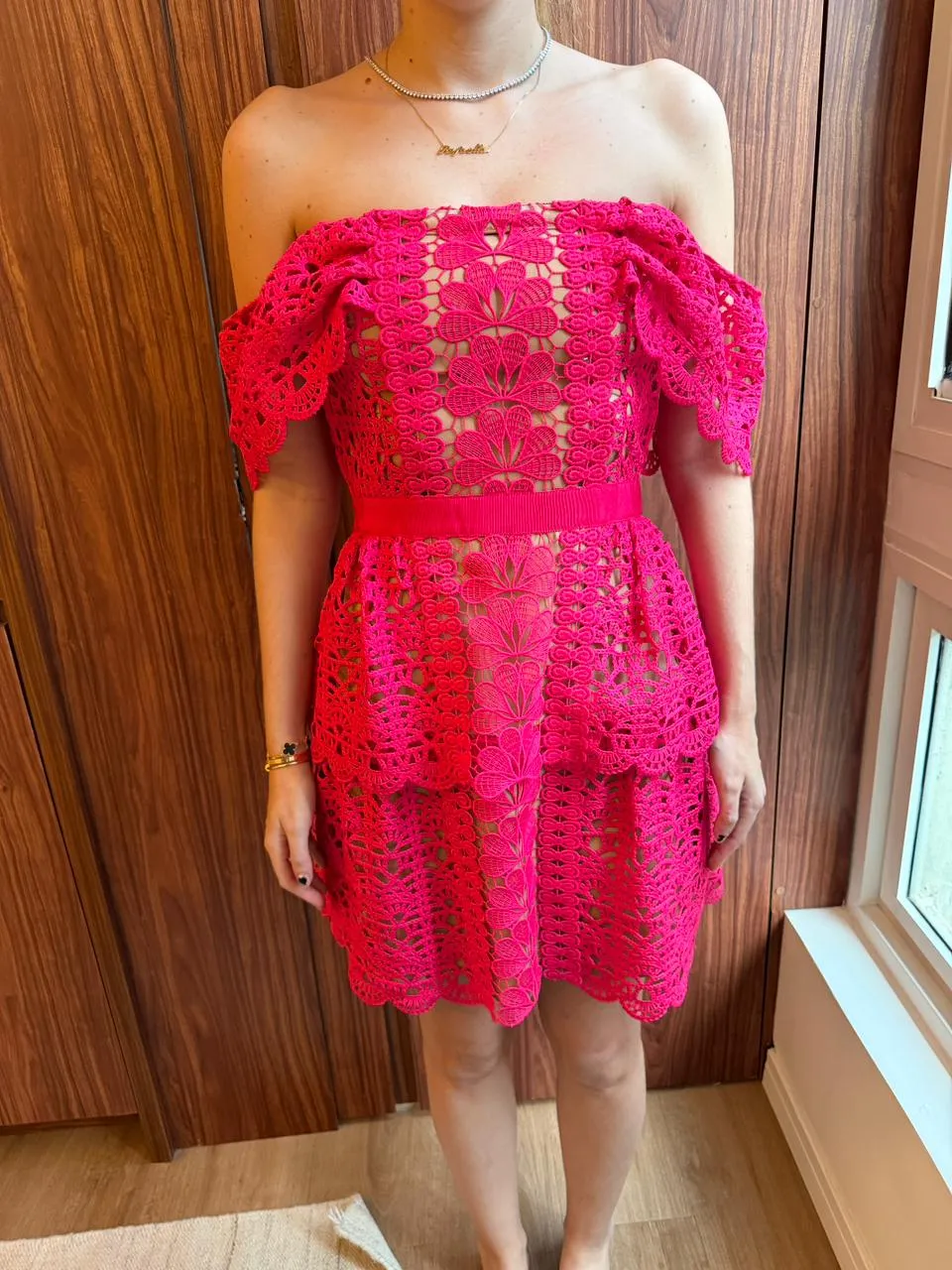 Vestido Self-Portrait Off The Shoulder #865 - 8
