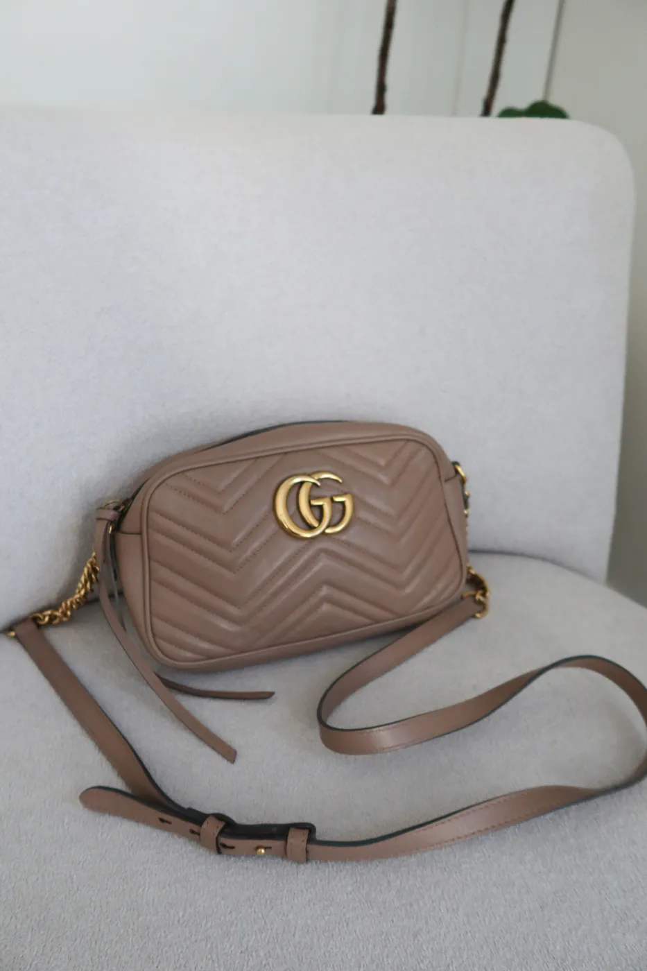 Bolsa Gucci Marmont Camera Bege/Rosa - 2