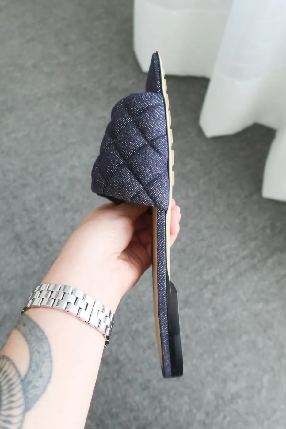 Sandália Bottega Veneta Rasteira The Padded Flat Denim 37 - 7