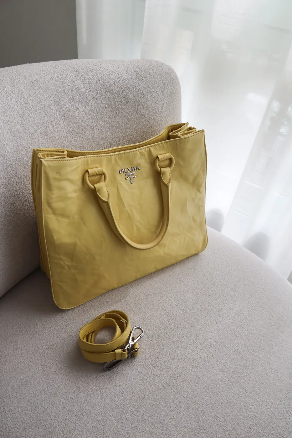 Bolsa Prada top handle Amarelo - 4
