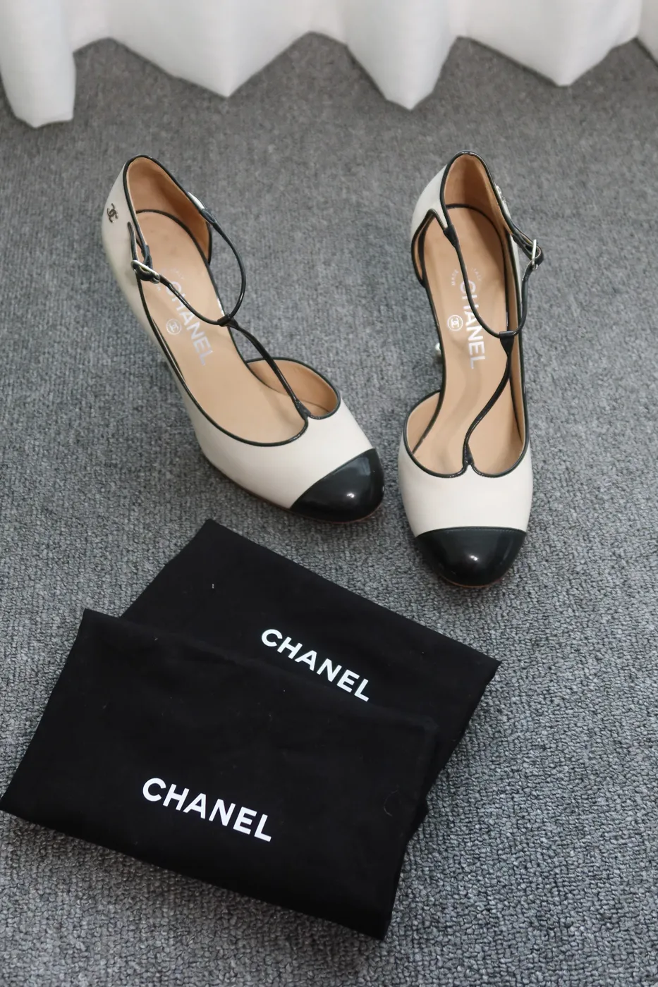 Salto Chanel Mary Jane Pumps 37,5 - 5