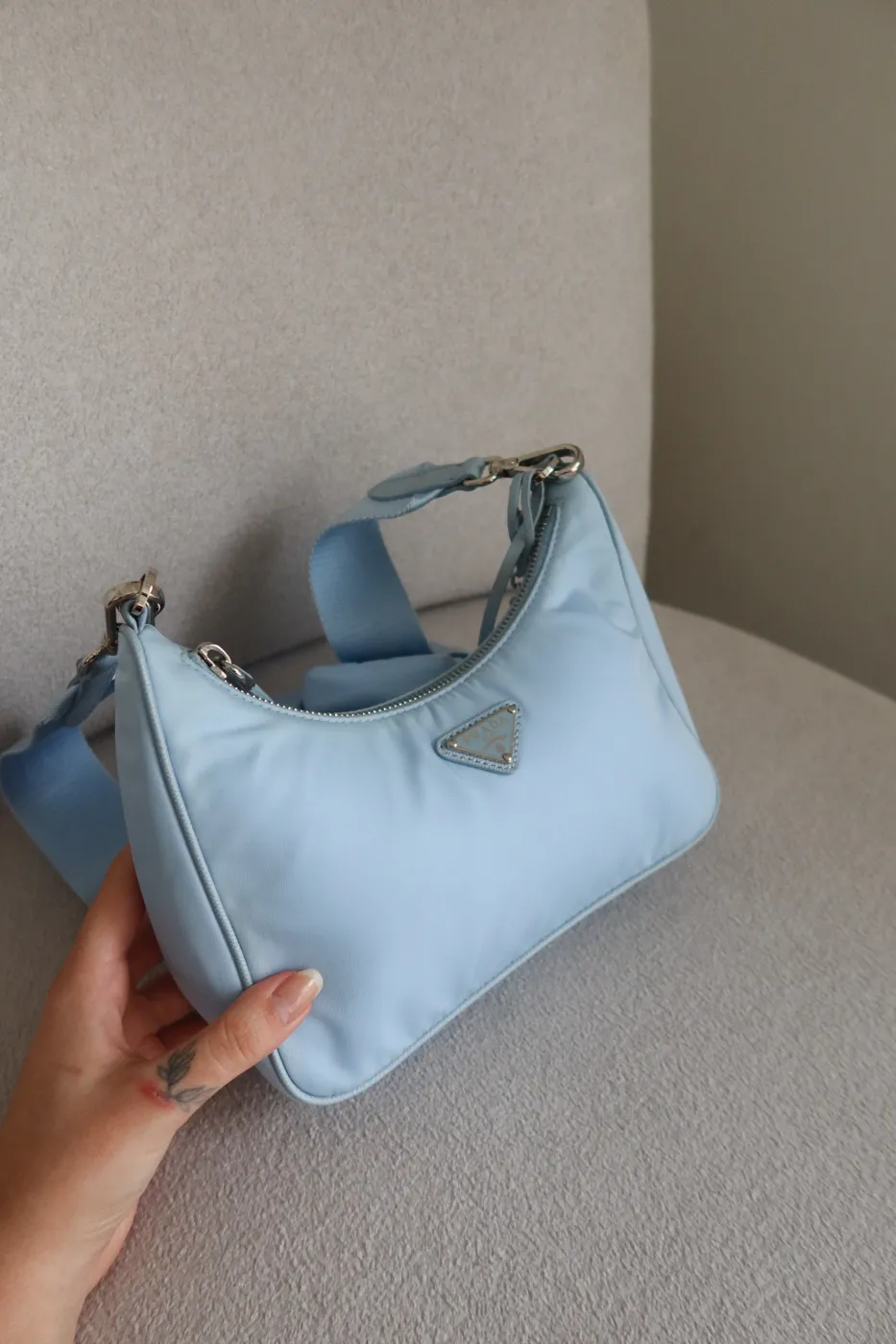 Bolsa Prada Re-Edition 2005 Azul - 7