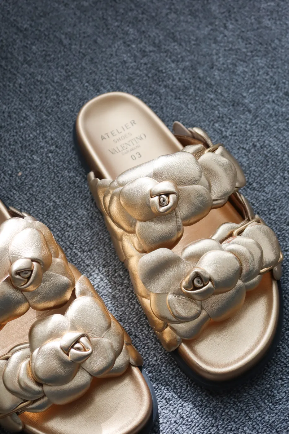 Rasteira Valentino Atelier 03 Rose Dourada  36,5/37 - 6