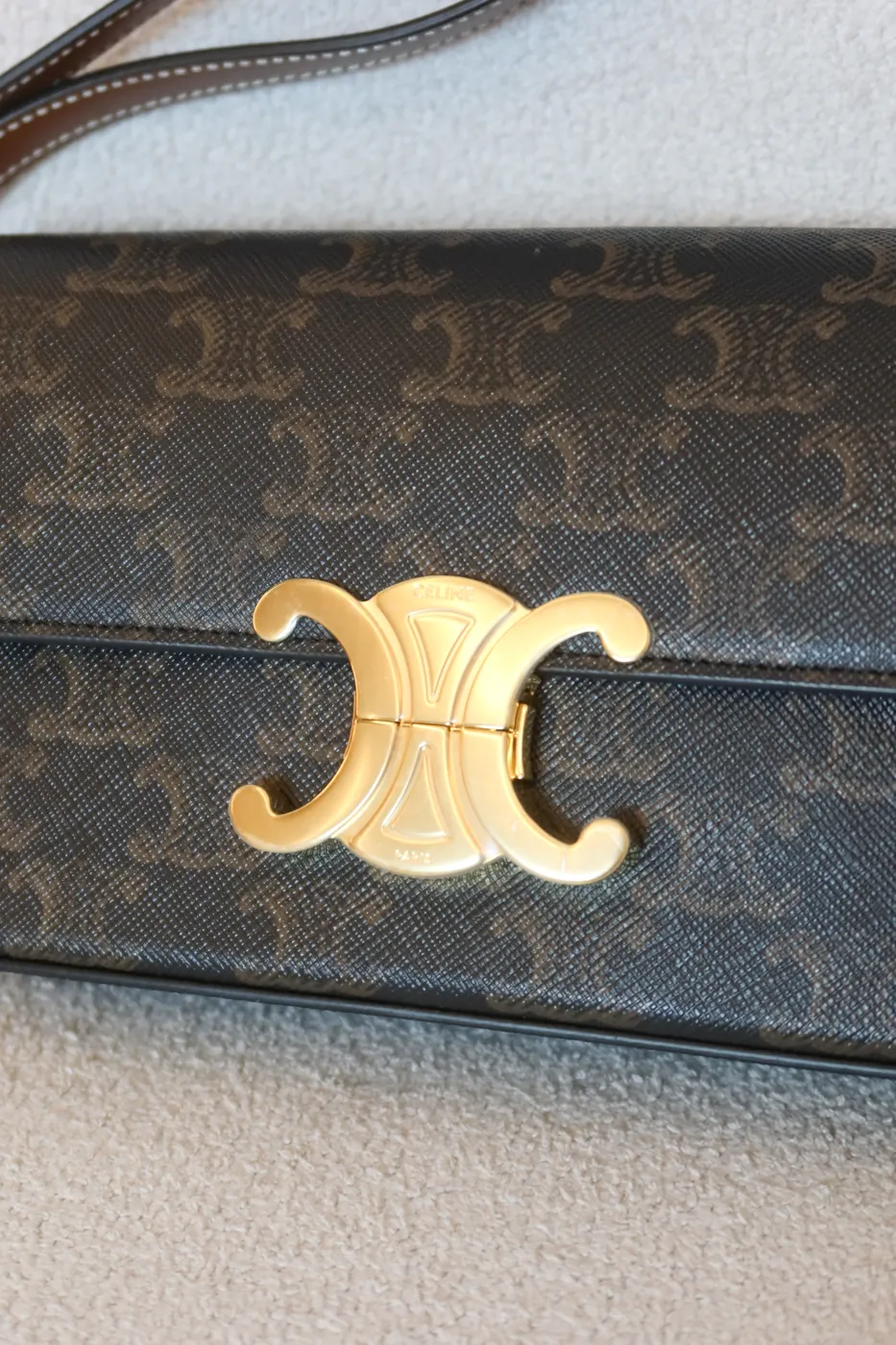Bolsa Celine Claude Marrom - 5