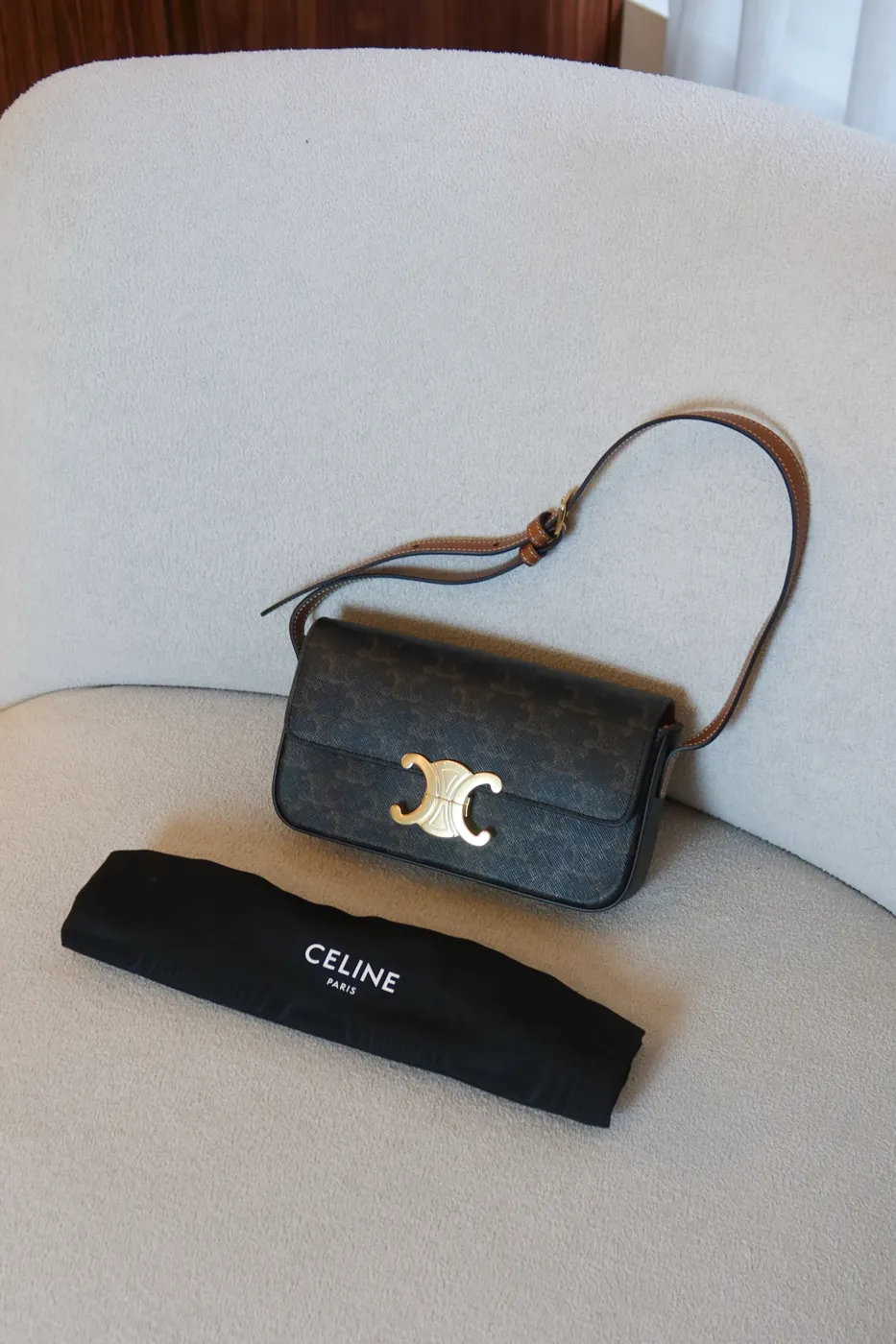 Bolsa Celine Claude Marrom - 3