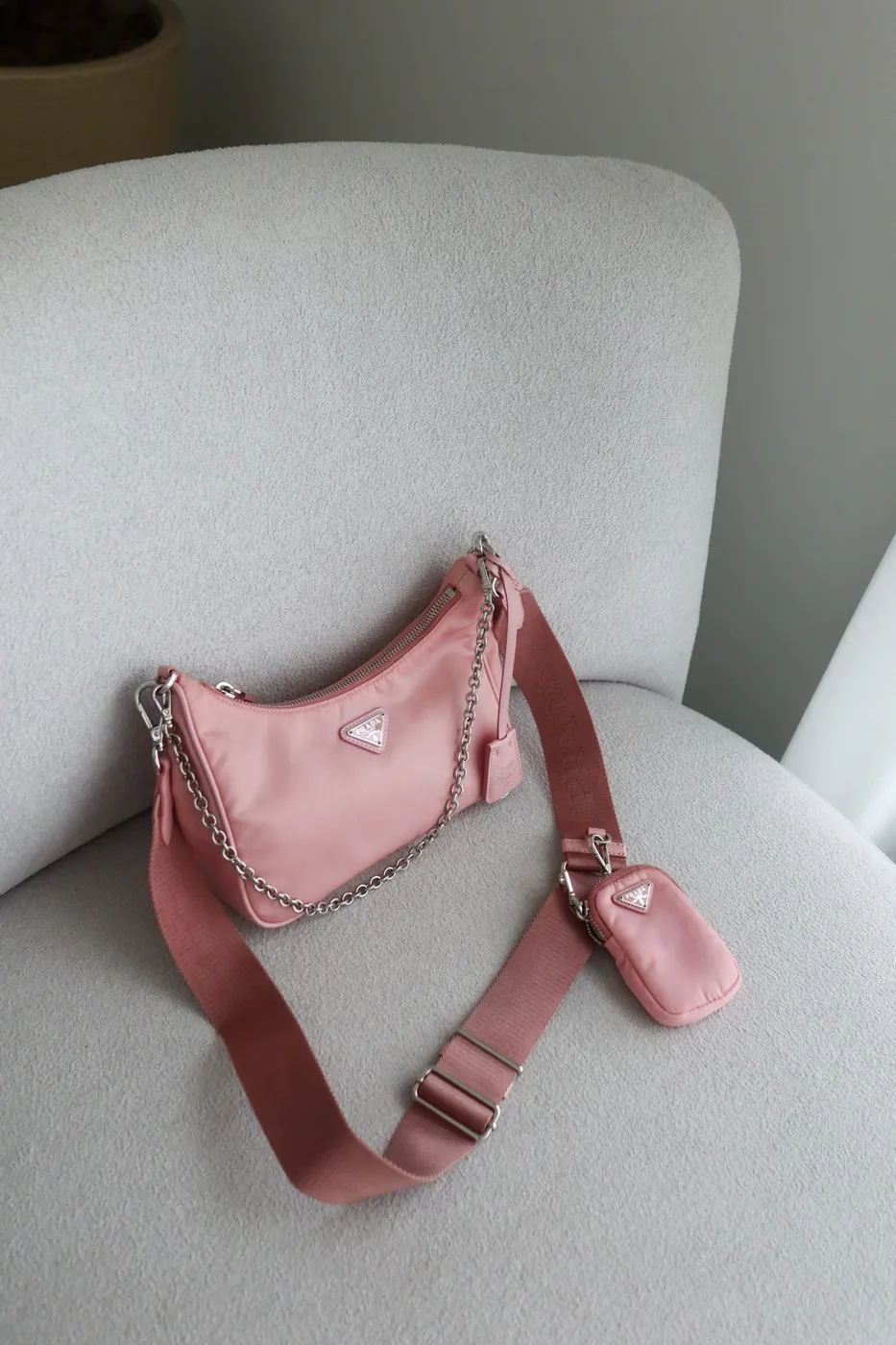 Bolsa Prada Re-Edition 2005 Rosa - 6