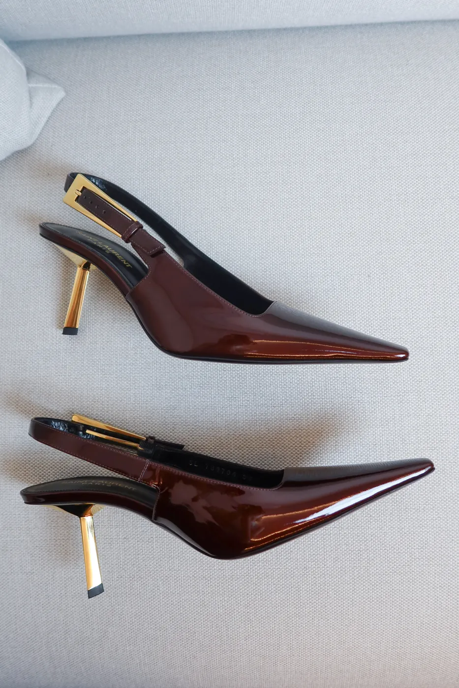 Salto Saint Laurent Slingback Vendome Vinho 36 - 5
