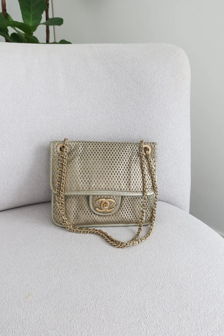 Bolsa Chanel Up In The Air Flap Bege - 2