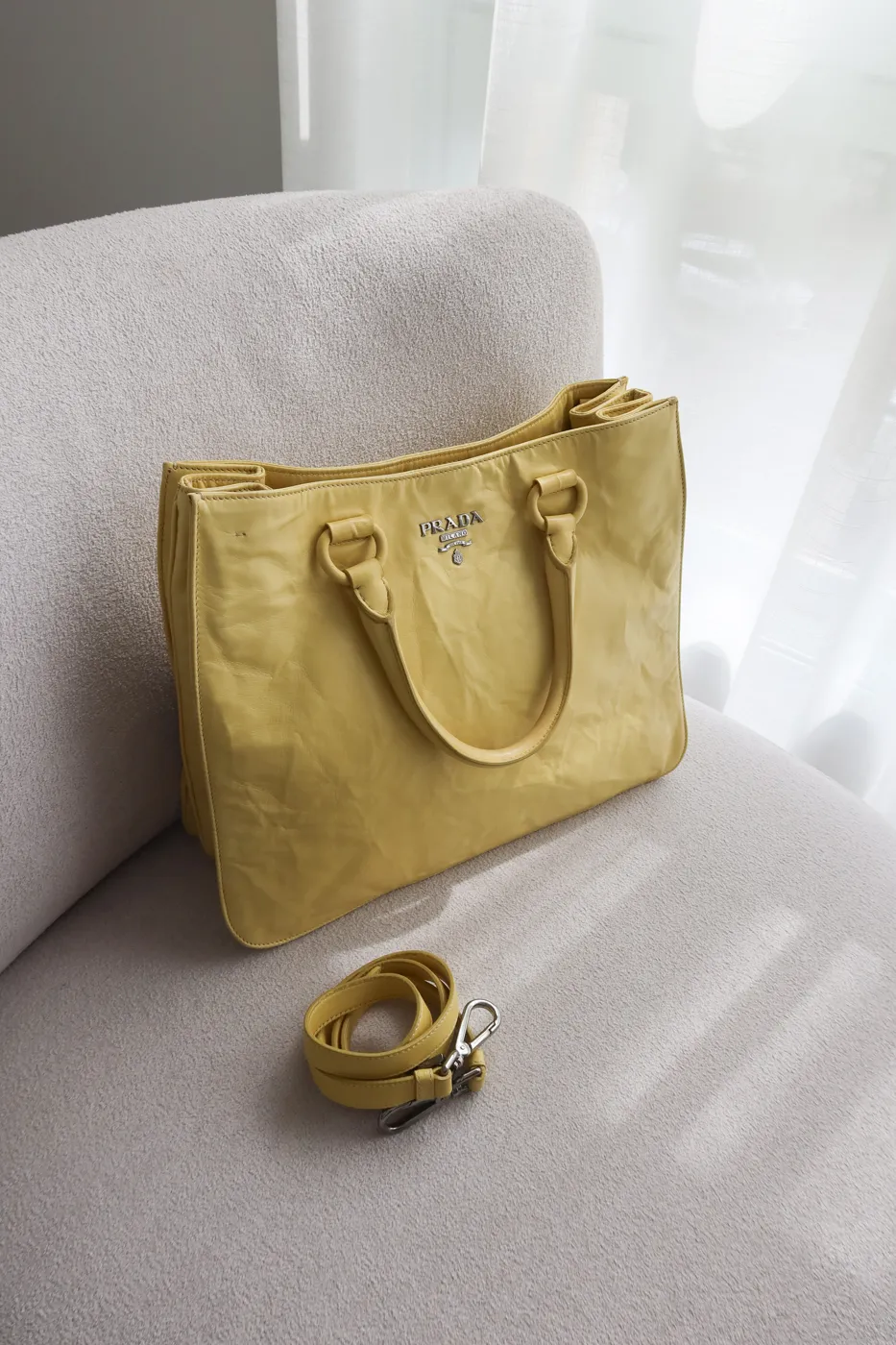 Bolsa Prada top handle Amarelo - 5
