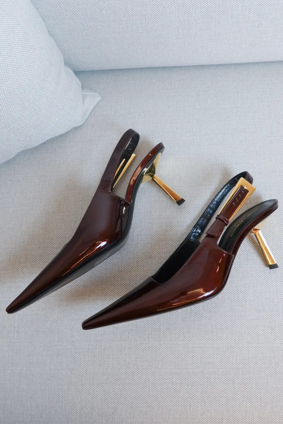 Salto Saint Laurent Slingback Vendome Vinho 36 - 4